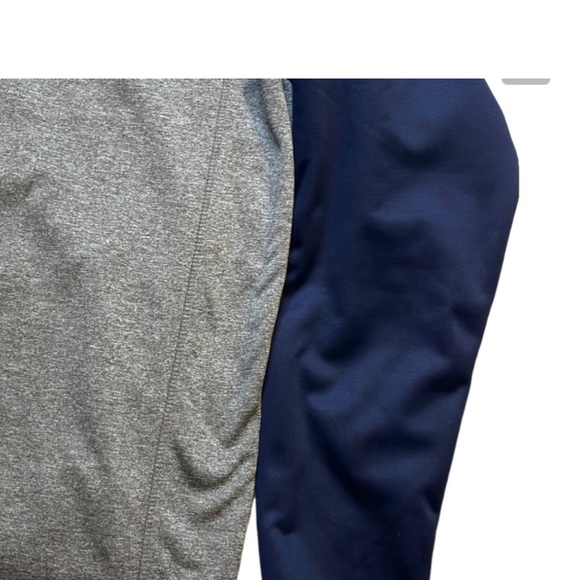 Mens NFL New England Patriots Pullover NFL 1/2 Zip Up Gray Navy Blue - Picture 2 of 8